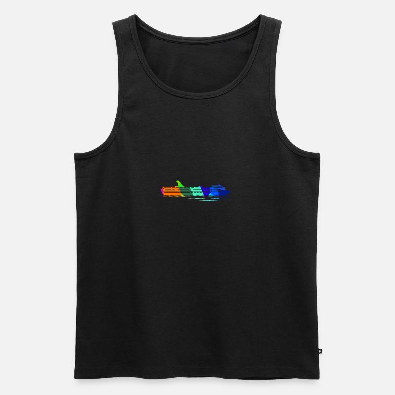 Kreuzfahrtschiff Regenbogen Polygon Schiffe - Männer Premium Bio Tank Top - Schwarz