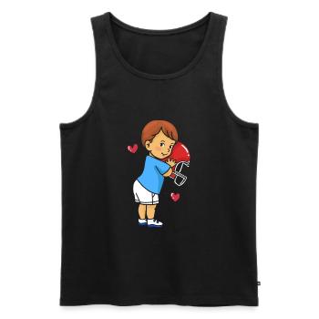 Garçon doux - enfant enfants enfants - Débardeur bio Premium Homme - noir - Devant - AI Model Male 178 light (178cm)