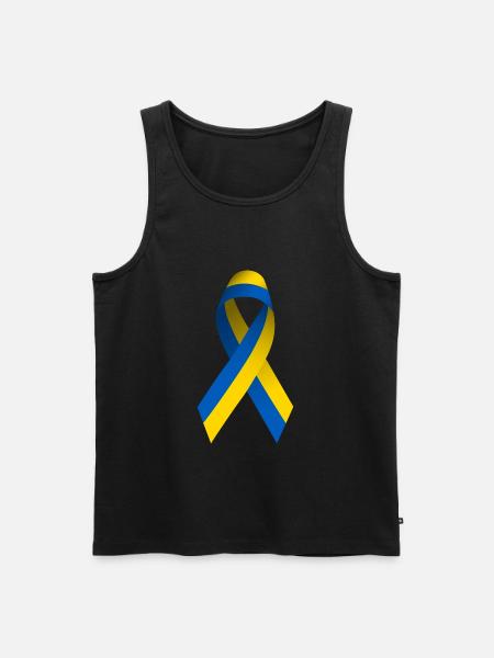 Ukraine Friedenszeichen - Männer Premium Bio Tank Top - Schwarz