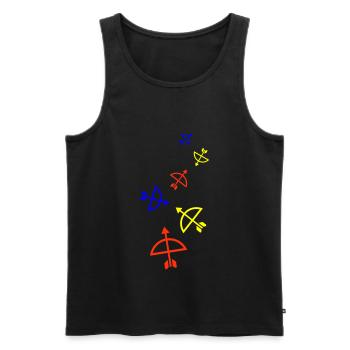 Pfeil und Bogen - Männer Premium Bio Tank Top - Schwarz - Vorne - AI Model Male 178 light (178cm)