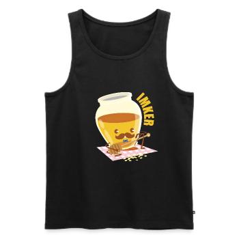 Imker Geschenk Imkerei - Männer Premium Bio Tank Top - Schwarz - Vorne - AI Model Male 178 light (178cm)