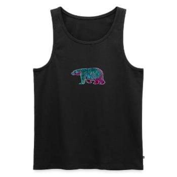 Eisbär - Männer Premium Bio Tank Top - Schwarz - Vorne - AI Model Male 178 light (178cm)