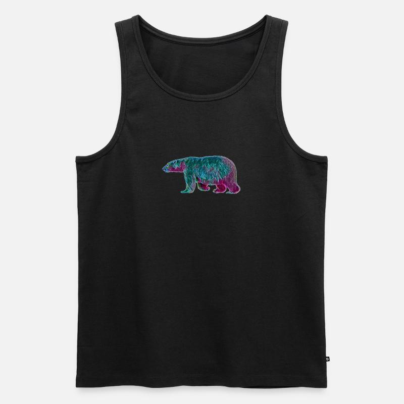 Eisbär - Männer Premium Bio Tank Top - Schwarz