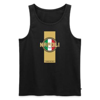 NAPOLI - Männer Premium Bio Tank Top - Schwarz - Vorne - Michal (187cm)