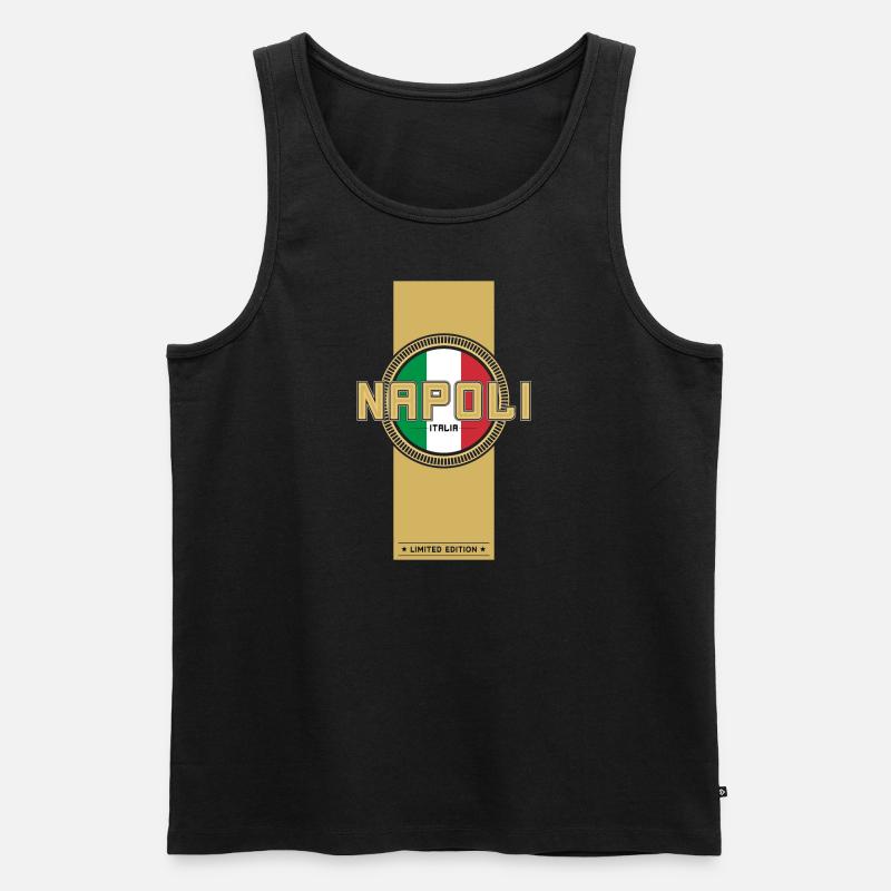 NAPOLI - Männer Premium Bio Tank Top - Schwarz