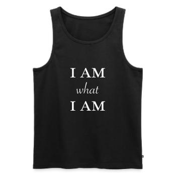 I am what I am! - I am what I am! - Men's Premium Organic Tank Top - black - Front - Michal (187cm)