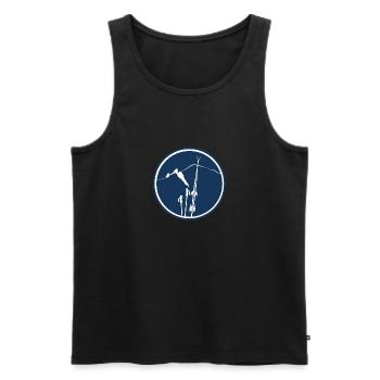 Chamonix Aiguille du Midi Mont blanc leewarddesign - Männer Premium Bio Tank Top - Schwarz - Vorne - AI Model Male 178 light (178cm)