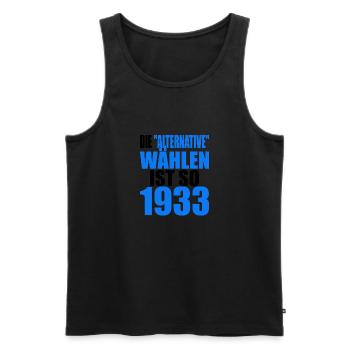 AfD stoppen gegen rechts Demokratie Vielfalt 1933 - Männer Premium Bio Tank Top - Schwarz - Vorne - Michal (187cm)