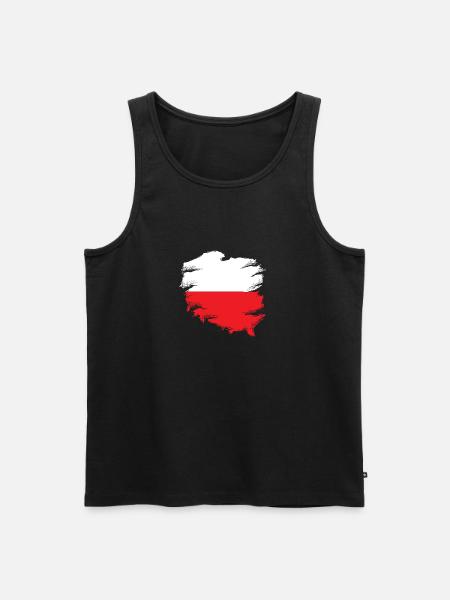Polish flag - Men's Premium Organic Tank Top - black