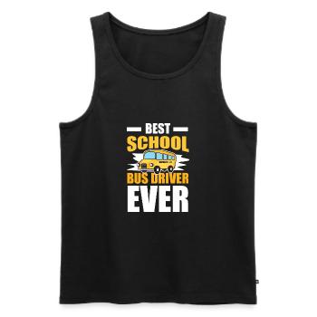 Bus Driver Best School Bus Driver Ever Gift Idea - Men's Premium Organic Tank Top - black - Front - AI Model Male 178 light (178cm)