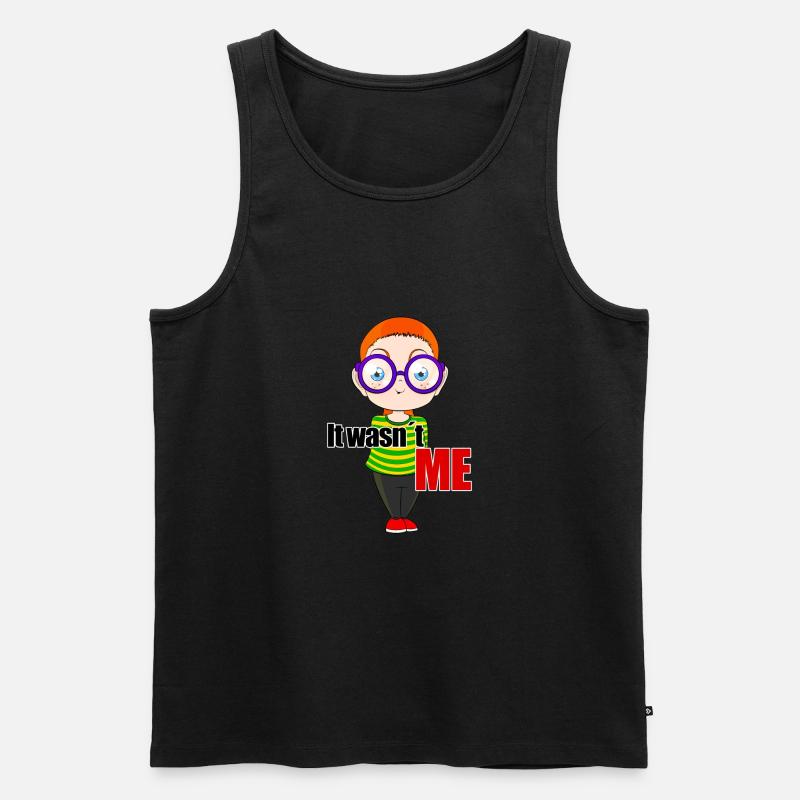 Es war nicht ich - Männer Premium Bio Tank Top - Schwarz