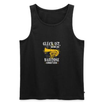 Blasmusik Musiker Musik Geschenk · Baritone - Männer Premium Bio Tank Top - Schwarz - Vorne - AI Model Male 178 light (178cm)