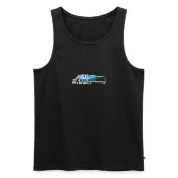 Amerikanischer LKW, Norwegen Fjorde - Männer Premium Bio Tank Top - Schwarz - Vorne - AI Model Male 178 light (178cm)