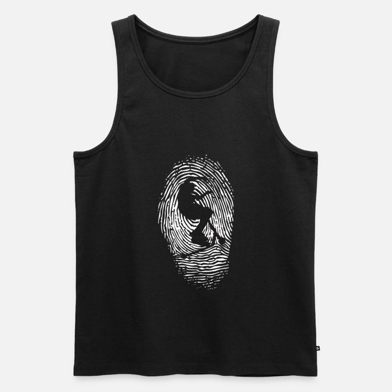 Fußabdruck eines Rollers - Männer Premium Bio Tank Top - Schwarz