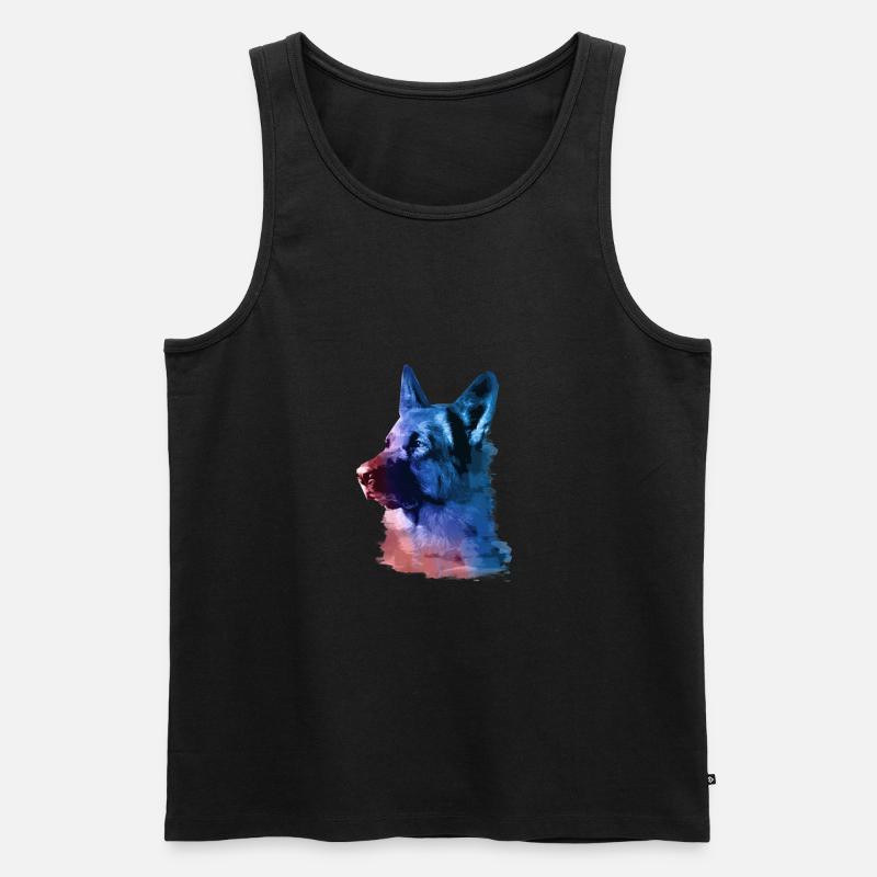 German Shepherd,Shepherd,Dog,Graffiti - Men's Premium Organic Tank Top - black