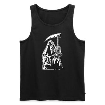 Horreur Mort Faux Scary Squelette Cadeau d’Halloween - Débardeur bio Premium Homme - noir - Devant - Michal (187cm)