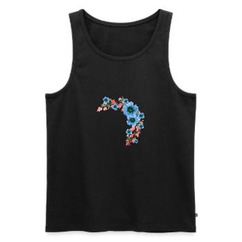 Fleurs - Débardeur bio Premium Homme - noir - Devant - Michal (187cm)