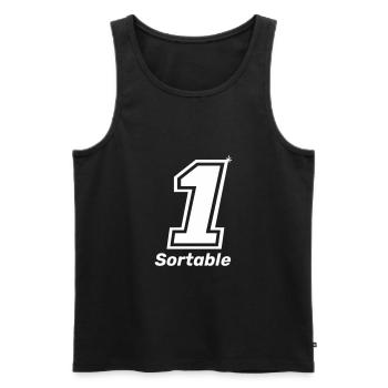 1 Sortable - Débardeur bio Premium Homme - noir - Devant - Michal (187cm)