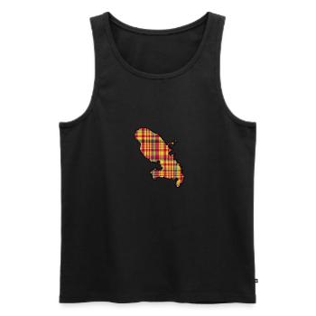 madinina madras outline map - Men's Premium Organic Tank Top - black - Front - AI Model Male 178 light (178cm)