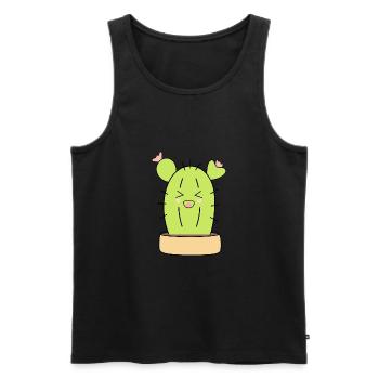 Kawaii Kaktus Kawaii Pflanze Kawaii Sticker lustig - Männer Premium Bio Tank Top - Schwarz - Vorne - AI Model Male 178 light (178cm)