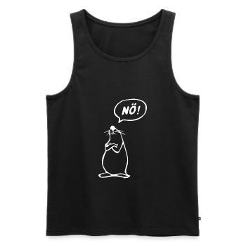no! T-shirt - Men's Premium Organic Tank Top - black - Front - AI Model Male 178 light (178cm)