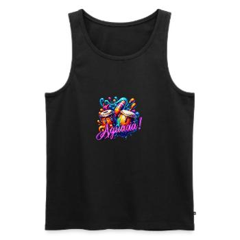 salsa claim aguaa - Männer Premium Bio Tank Top - Schwarz - Vorne - Michal (187cm)