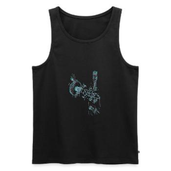 screws,drawing,screwdriver,screw,blue - Men's Premium Organic Tank Top - black - Front - AI Model Male 178 light (178cm)