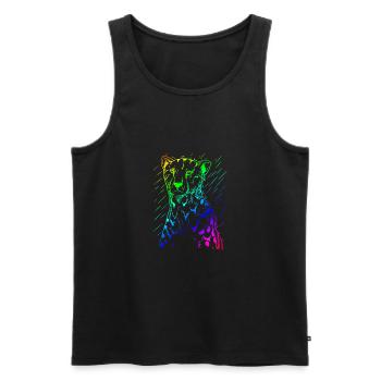 Cheetah | Predator | running | Africa - Men's Premium Organic Tank Top - black - Front - Michal (187cm)