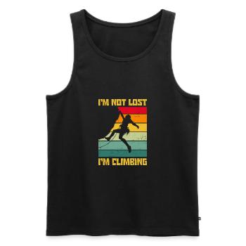I'm Not Lost I'm Climbing Boulder Rock Climber Bou - Männer Premium Bio Tank Top - Schwarz - Vorne - AI Model Male 178 light (178cm)
