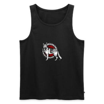 Deutscher Schäferhund - Männer Premium Bio Tank Top - Schwarz - Vorne - Michal (187cm)