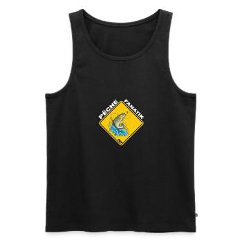 OBV - Pêche Fanatik - Truite - Débardeur bio Premium Homme - noir - Devant - Michal (187cm)