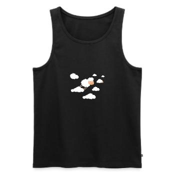 cute clouds sheep sheep lamb lamb lambs cute - Men's Premium Organic Tank Top - black - Front - AI Model Male 178 light (178cm)