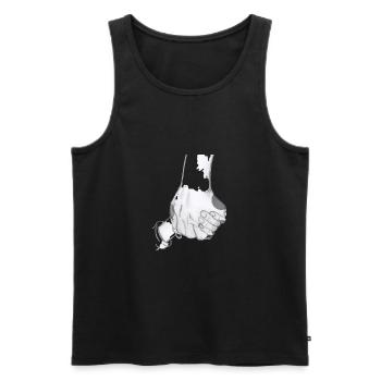 mes enfants, ma force - Débardeur bio Premium Homme - noir - Devant - Michal (187cm)