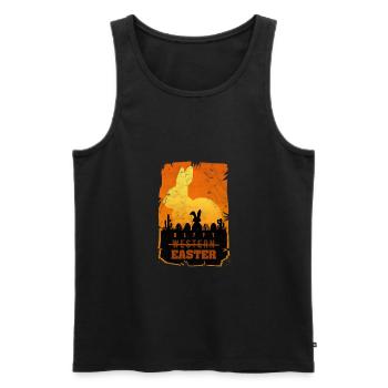 Ostern Western Retro Parodie - Männer Premium Bio Tank Top - Schwarz - Vorne - AI Model Male 178 light (178cm)
