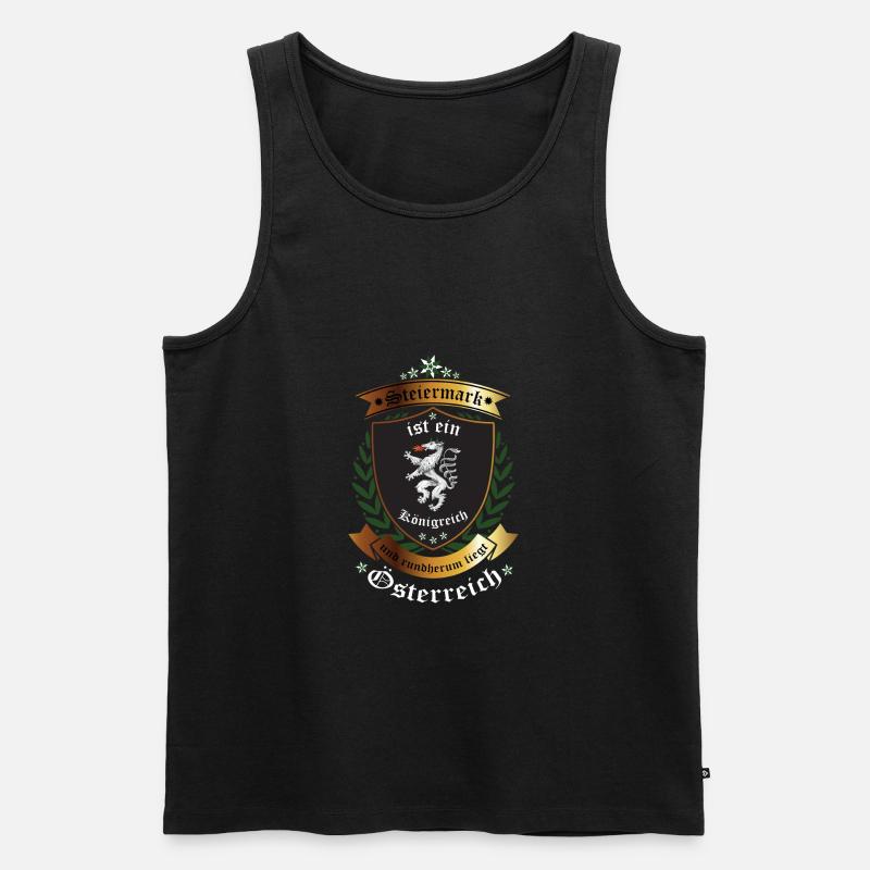 Steiermark - Männer Premium Bio Tank Top - Schwarz