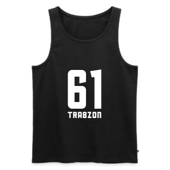 61 Trabzon - Débardeur bio Premium Homme - noir - Devant - AI Model Male 178 light (178cm)