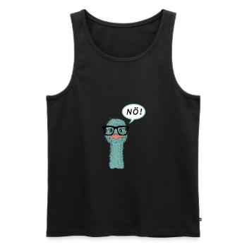 Strauß Brille NÖ! lustig Geschenk Vogel Nerd - Männer Premium Bio Tank Top - Schwarz - Vorne - Michal (187cm)