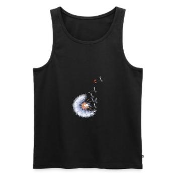 Marienkäfer auf Löwenzahnsamen - Männer Premium Bio Tank Top - Schwarz - Vorne - AI Model Male 178 light (178cm)