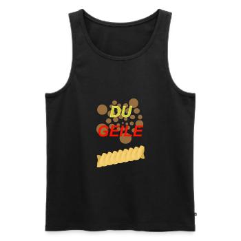 Du Yellow Glitter Chain Bubble Pattern - Men's Premium Organic Tank Top - black - Front - Michal (187cm)