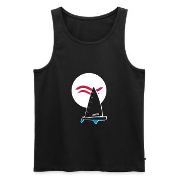 Segelboot Finn Dinghy - Männer Premium Bio Tank Top - Schwarz - Vorne - AI Model Male 178 light (178cm)