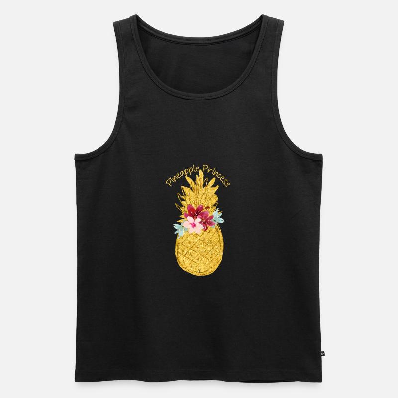 ananas princesse fleur d’ananas - Débardeur bio Premium Homme - noir