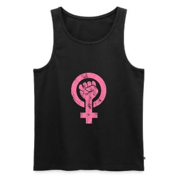 Women's Power - Girls Power - Women Girls Symbol - Men's Premium Organic Tank Top - black - Front - Michal (187cm)