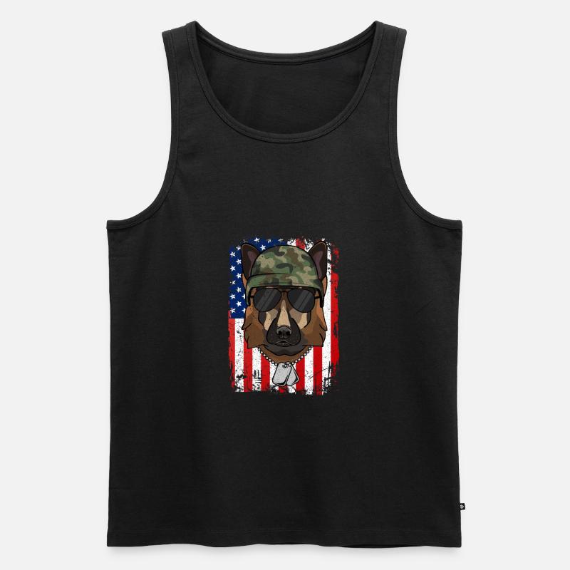 Deutscher Schäferhund - Männer Premium Bio Tank Top - Schwarz