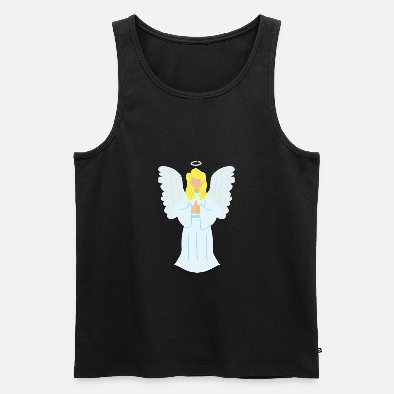 Engel - Männer Premium Bio Tank Top - Schwarz