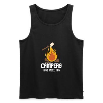 Camping S'mores Marshmallow Campers Have Smore - Men's Premium Organic Tank Top - black - Front - AI Model Male 178 light (178cm)
