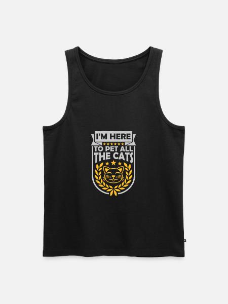 Pet All The Cats - Men's Premium Organic Tank Top - black