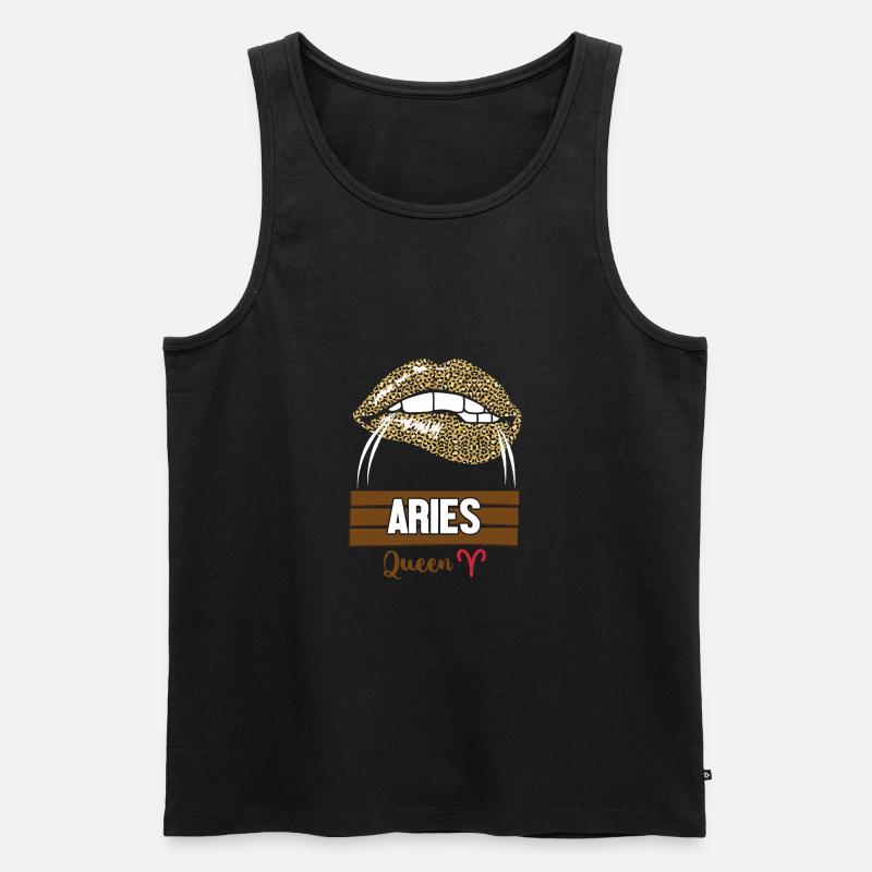 Sternzeichen Widder - Männer Premium Bio Tank Top - Schwarz