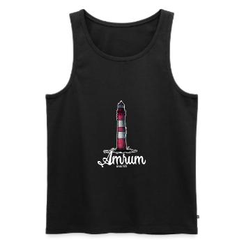 Amrum Lighthouse Urban Sketch Motif North Sea Amrum - Men's Premium Organic Tank Top - black - Front - AI Model Male 178 light (178cm)