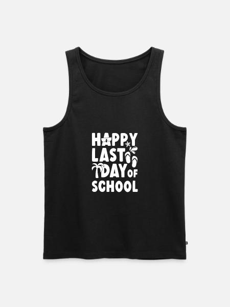 Sidste skoledag - Herre Premium økologisk tanktop - sort