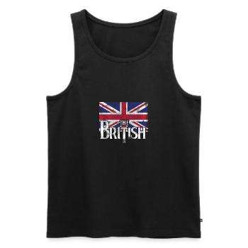 The British Flag - Men's Premium Organic Tank Top - black - Front - Michal (187cm)